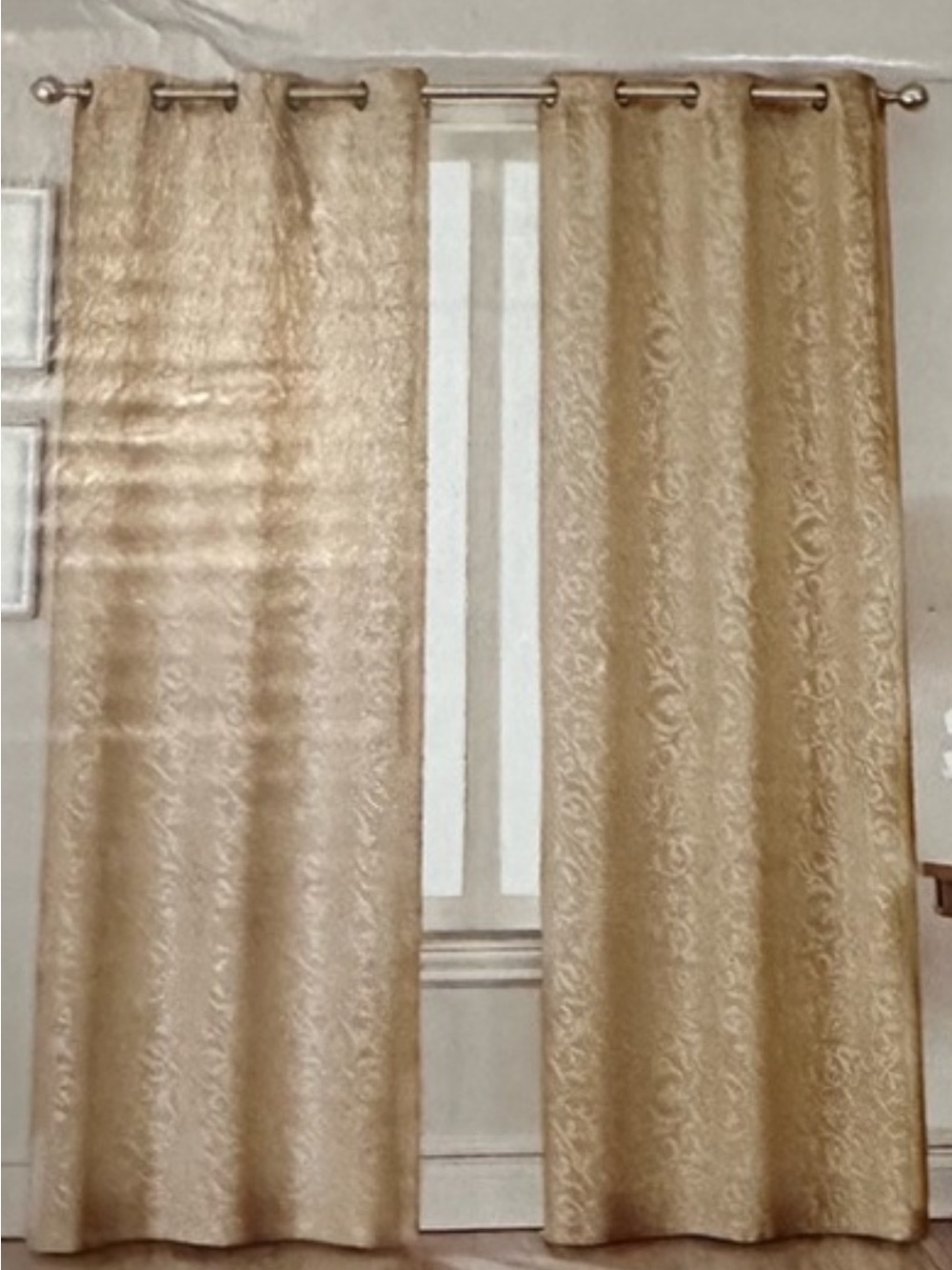 Expressions Beige Grommet Blackout Curtain Panels